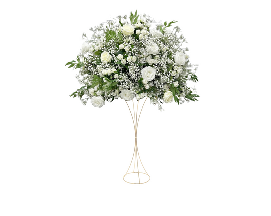 Garden White Babys Breath Centerpiece