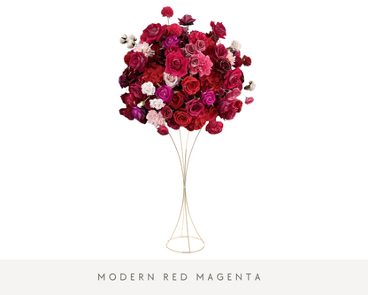 Modern Red Magenta Centerpiece